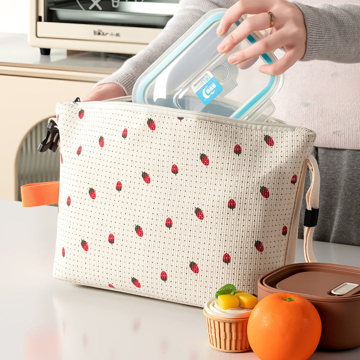 Insulated Lunch Carrier Bag with Fun Strawberry Design Stornfield
