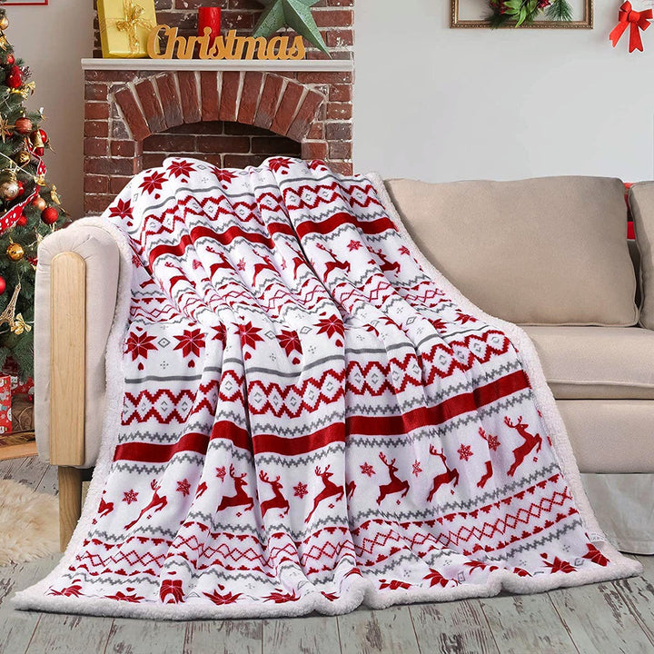 Fun Holiday-Themed Plush Fleece Blanket