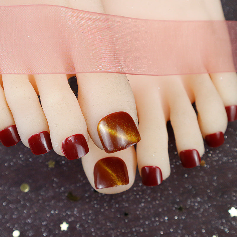 Premium Glossy Press-On Toenails Kit Stornfield