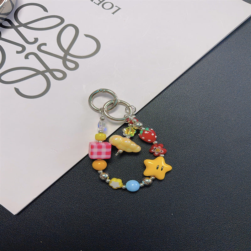 Decorative Beaded Charm Keychain Stornfield 1790135647