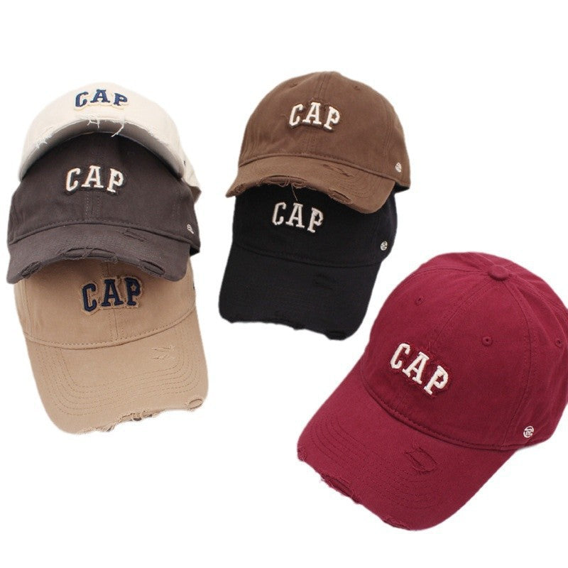 Women's Distressed Cotton Baseball Cap Stornfield