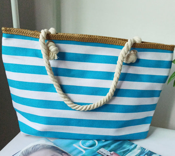 Large beach bag with maritime stripes Stornfield