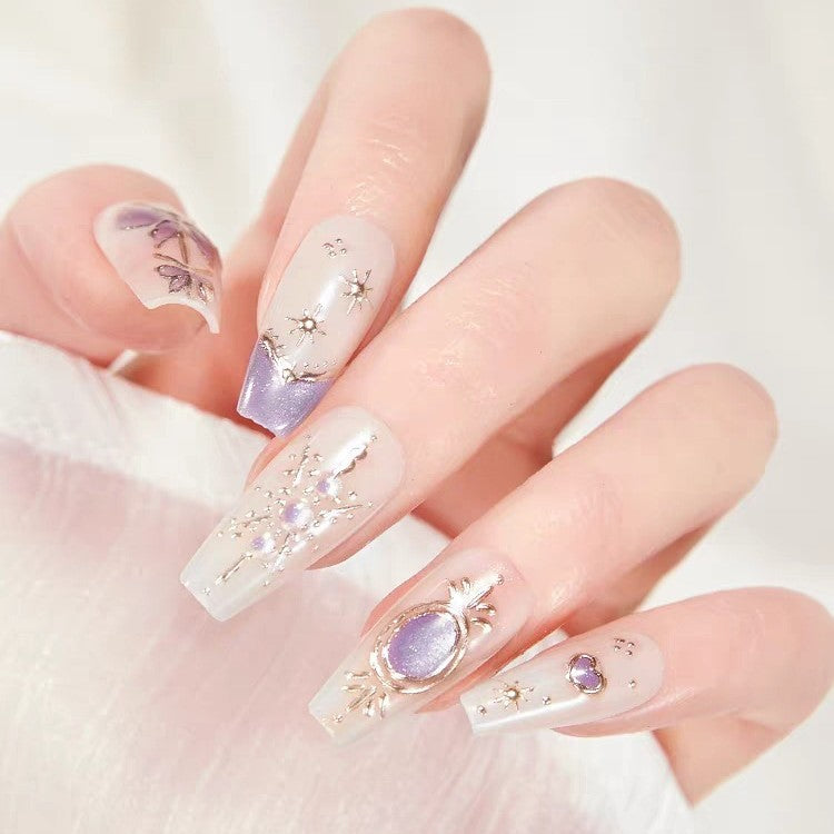 Artistic Press-On Nail Art Extensions Stornfield