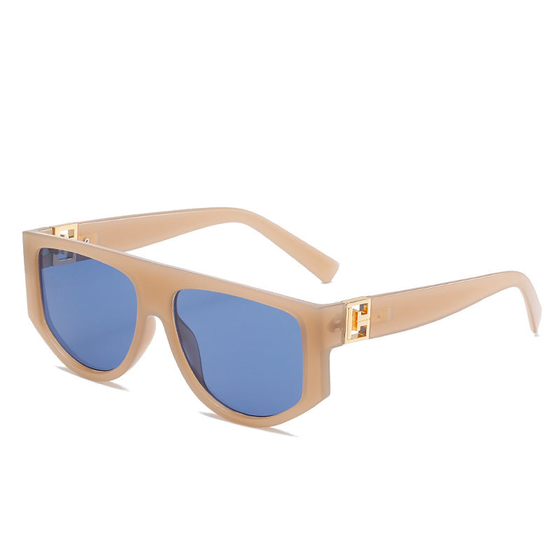 Oversized Shield Sunglasses with Metallic Accents Stornfield