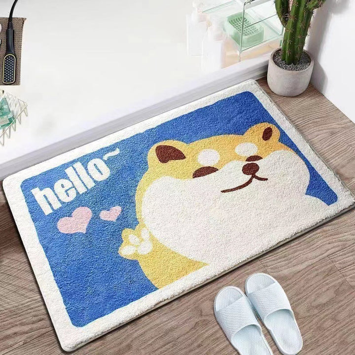 Playful Cat-Themed Bath Mat