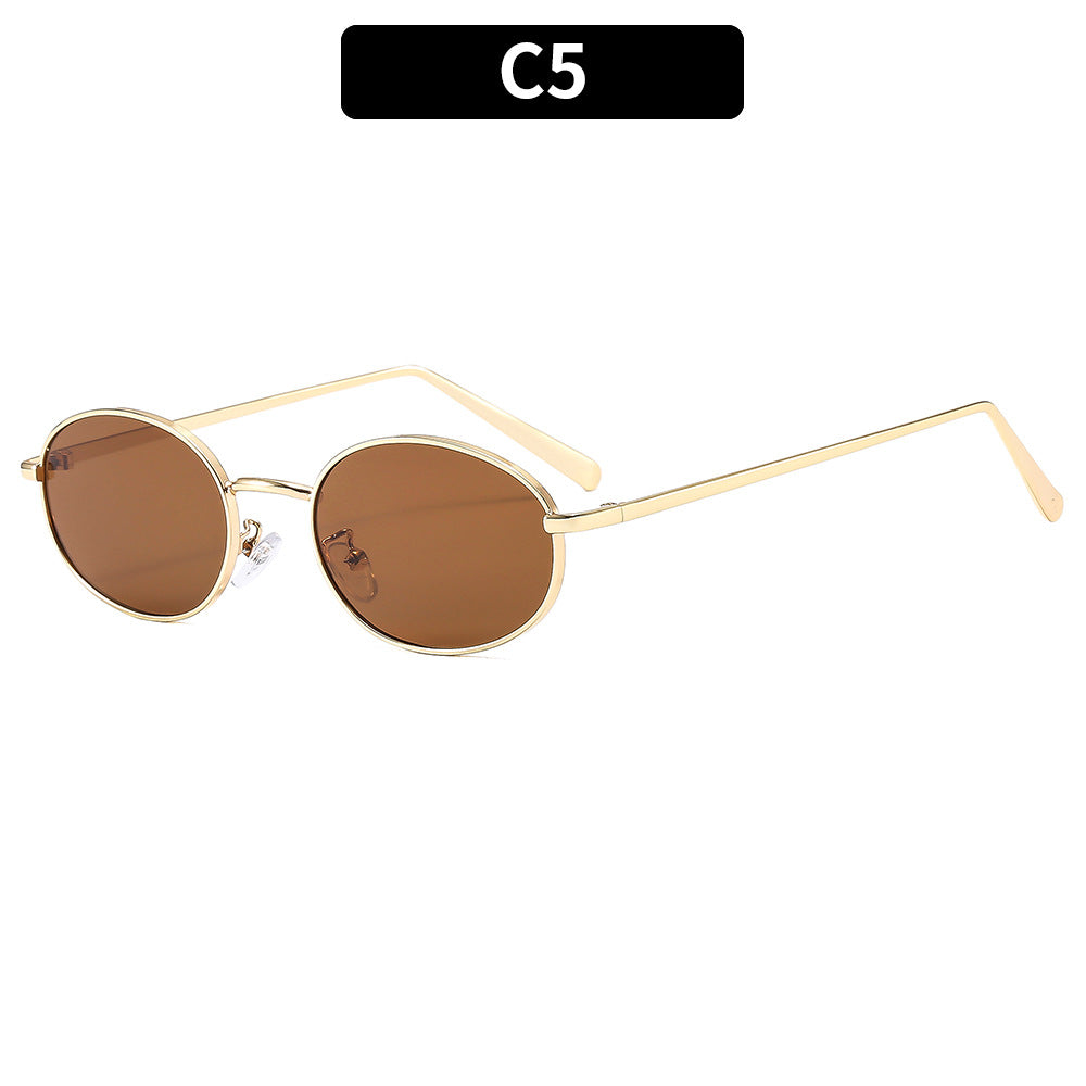 Elegant Look Stylish Oval Frame Sunglasses