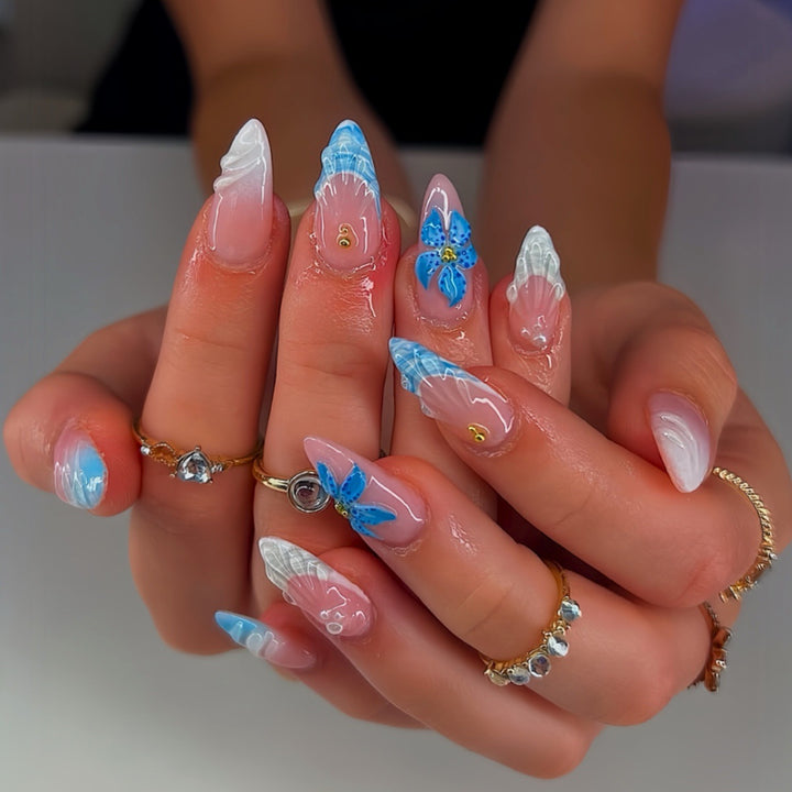 Artistic Butterfly-Inspired Press-On Nail Set Stornfield