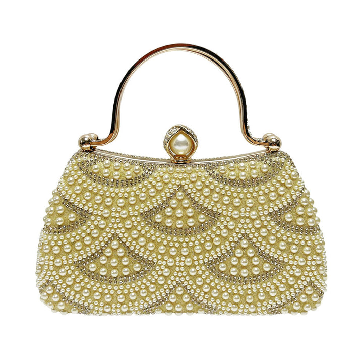 Vintage Pearl-Embellished Handbag