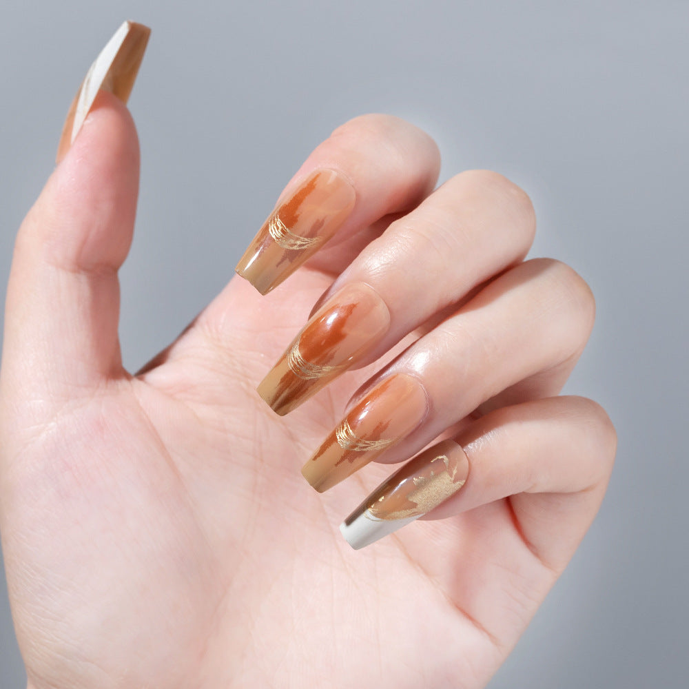 Artistic Floral Press-On Nail Design Stornfield