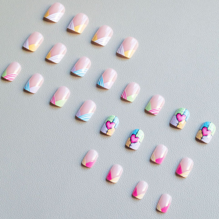Artistic Heart Sketch Nail Art Set