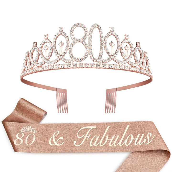 Ladies Crystal Princess Crown with 30 & Fabulous lettering Stornfield