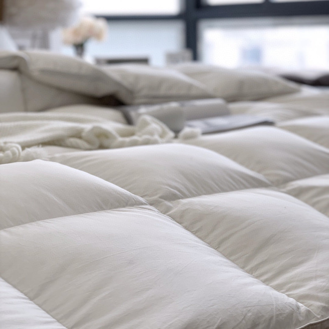 quilted cassette comforter in down look