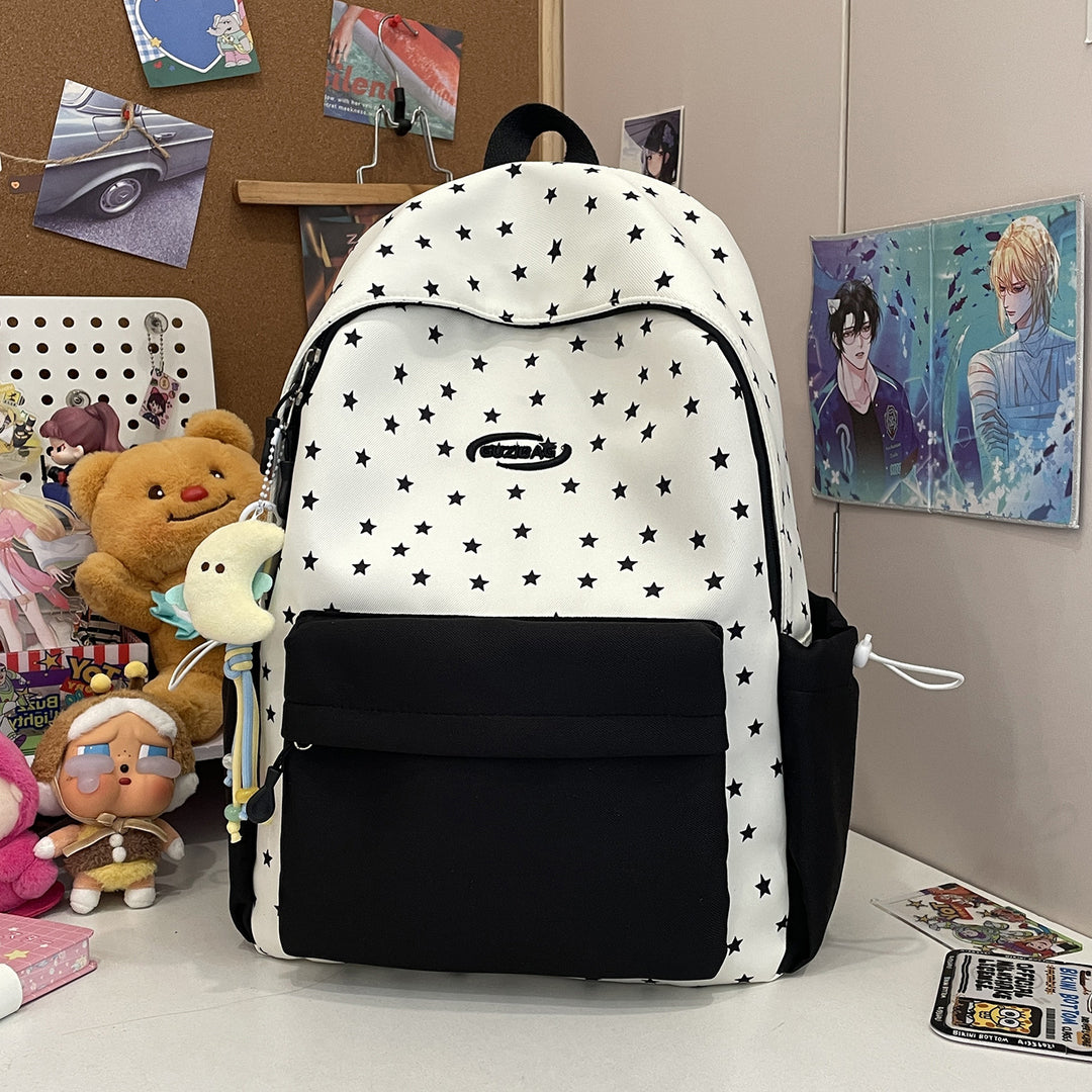 Stylish Printed Backpack with Fun Character Accents Stornfield