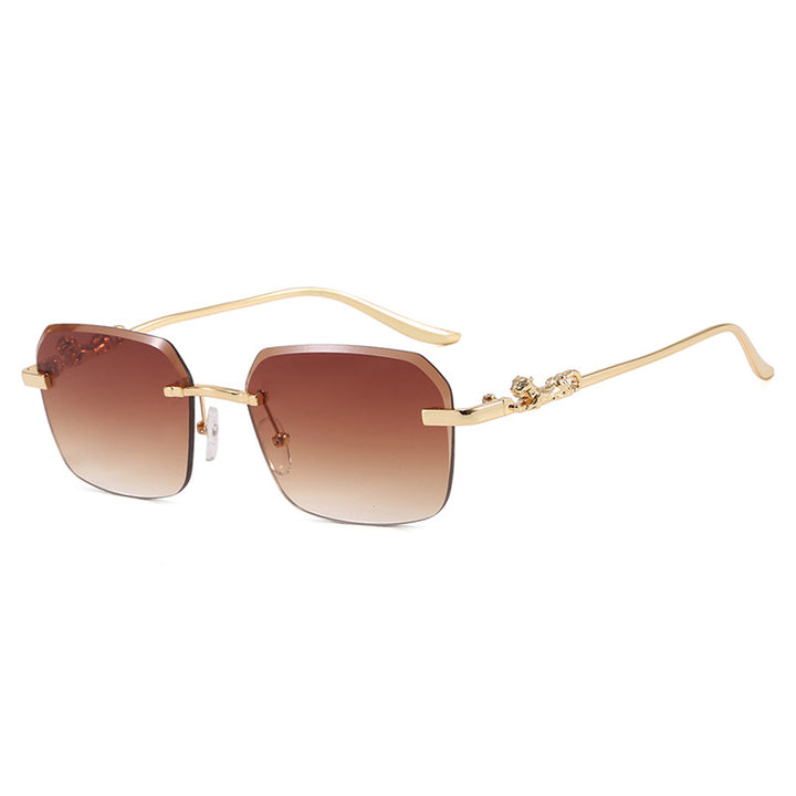 Women's fashionable square sunglasses with elegant gold frame and protective UV filter Stornfield