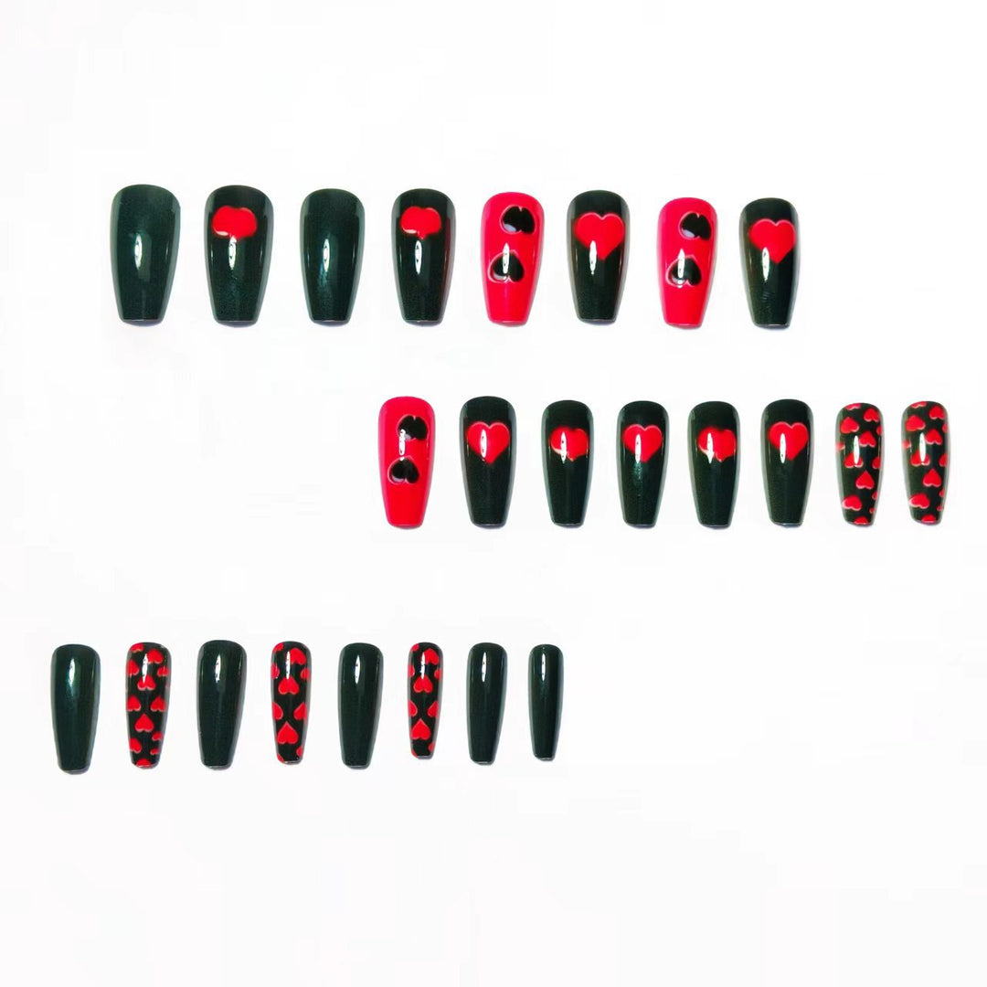 Artificial nails with Romantic Heart Design Stornfield