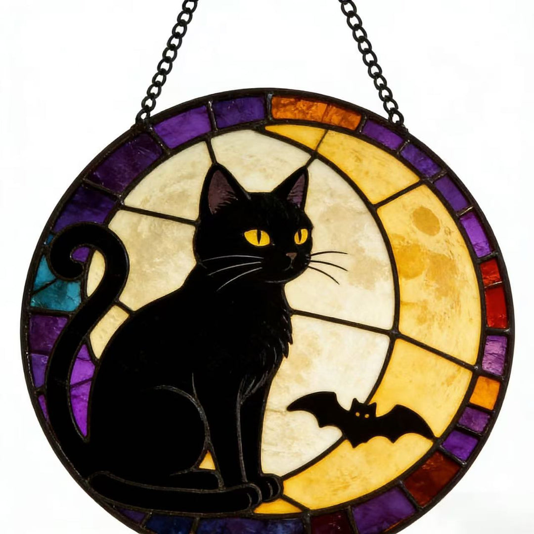 Decorative Skull Stained Glass Wall Art Stornfield