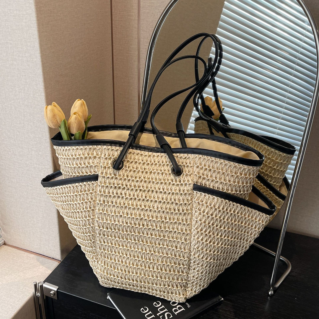 Spacious shopping bag with structured weave Stornfield