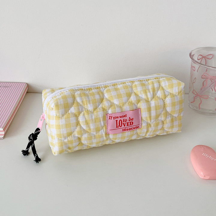 Quilted Gingham Pencil Case Stornfield
