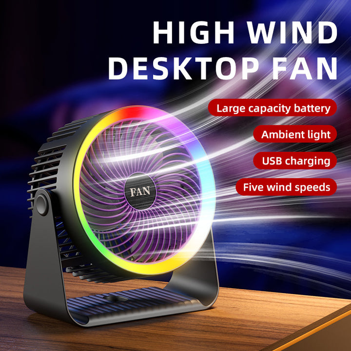 Unisex USB Rechargeable Multifunctional Desk Fan Stornfield
