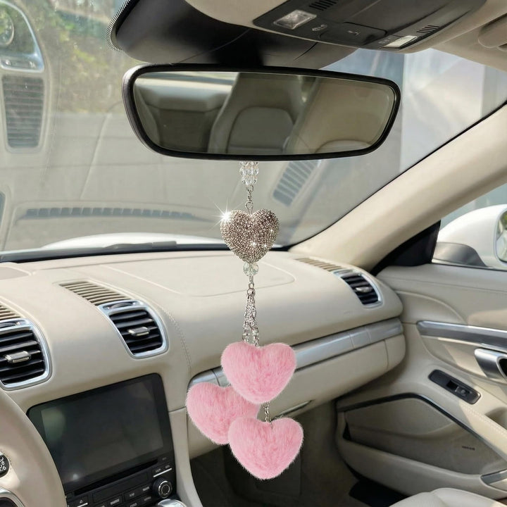 Heart-Shaped Car Rearview Mirror Charm Stornfield