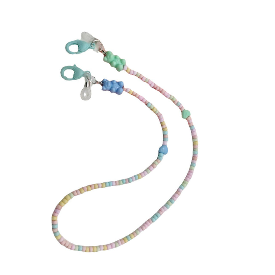 Playful glasses holder chain with colorful beads Stornfield