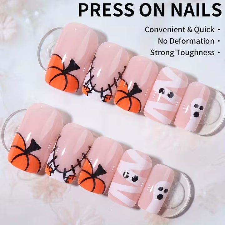 Festive Halloween Press-On Nail Art Set Stornfield