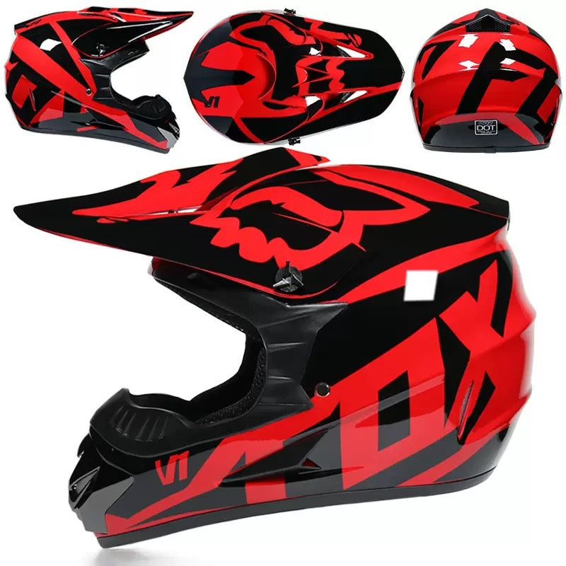 full-face motocross helmet with extended visor and reinforced chin guard Stornfield