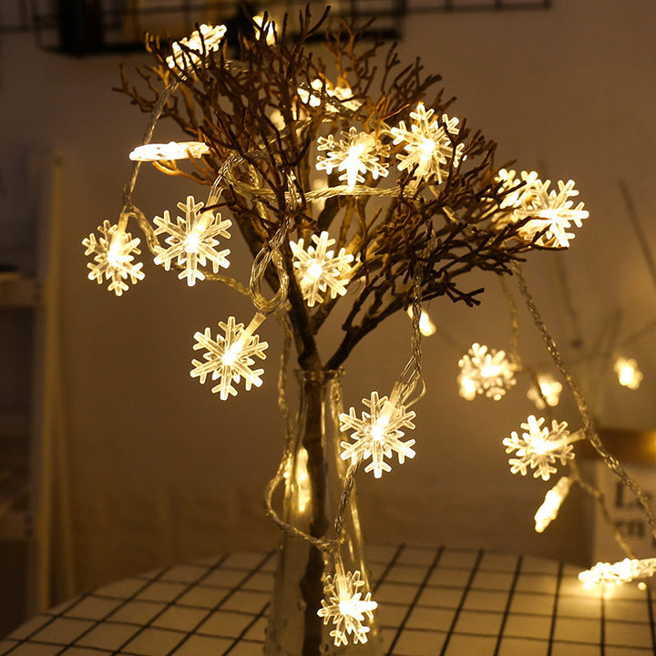 Decorative Snowflake LED String Lights Battery Powered Indoor Outdoor Fairy Stornfield