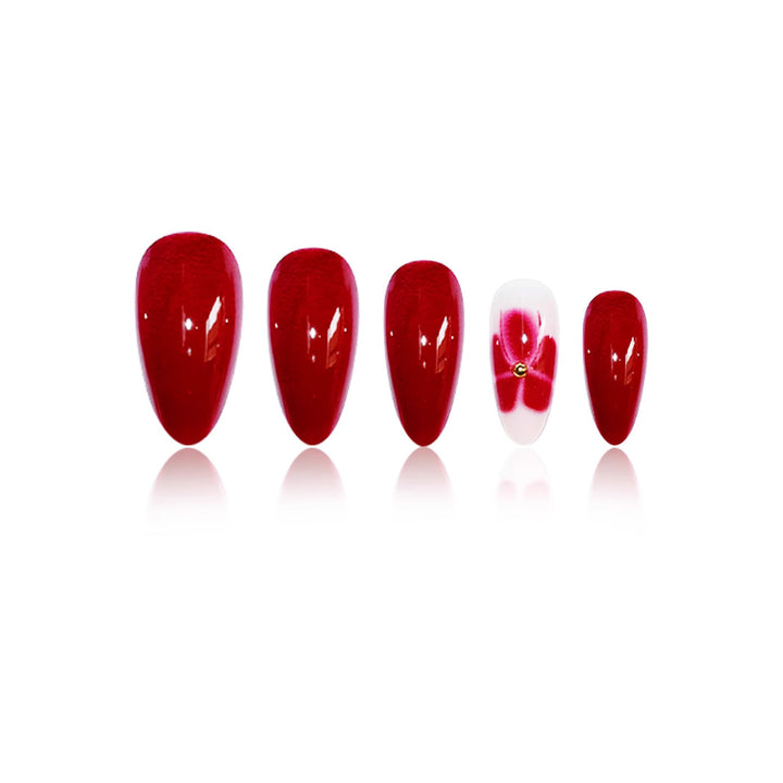 Elegant Floral Press-On Nail Art Stornfield