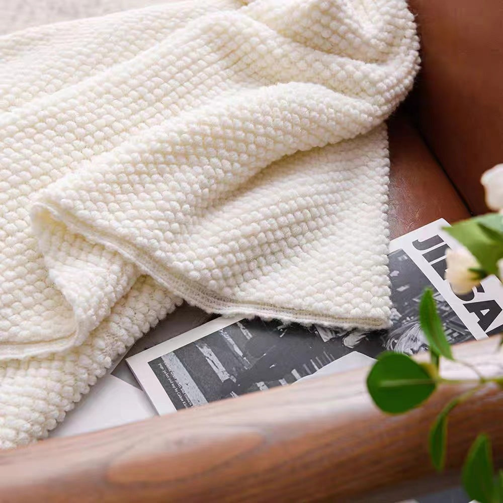 Ladies Cozy Waffle Texture Blanket Stornfield