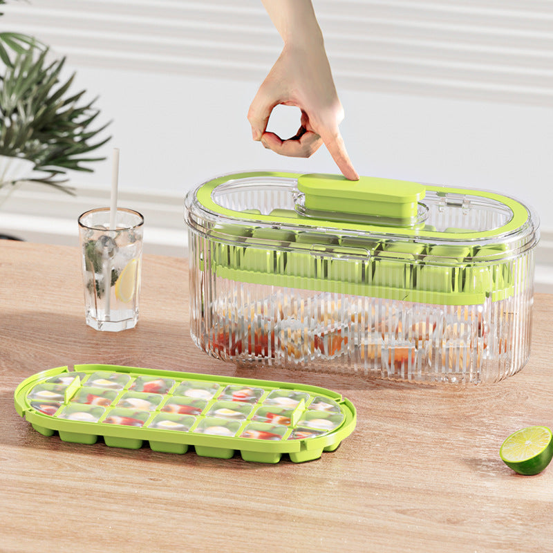Ladies stackable ice cube tray with practical scoop and airtight lid Stornfield
