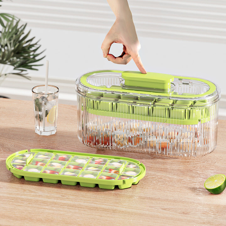 Ladies stackable ice cube tray with practical scoop and airtight lid Stornfield