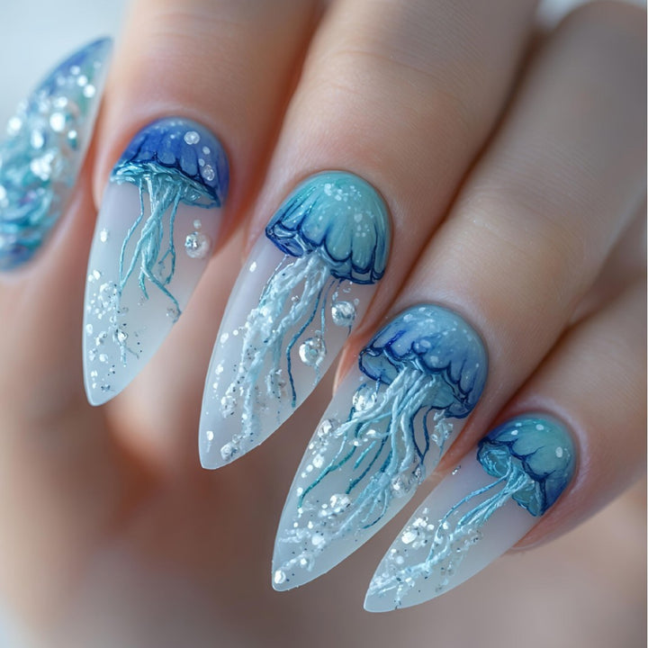 Artistic Jellyfish Design Nail Art Stornfield