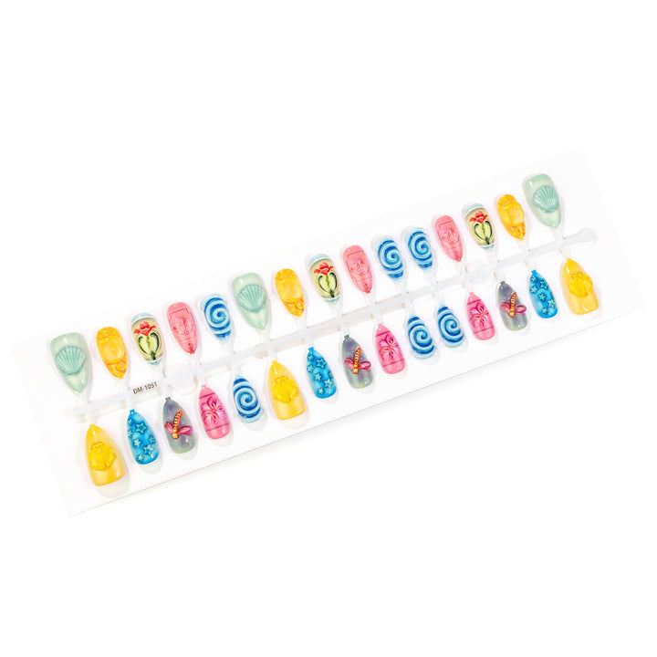 Creative Floral Press-On Nail Set