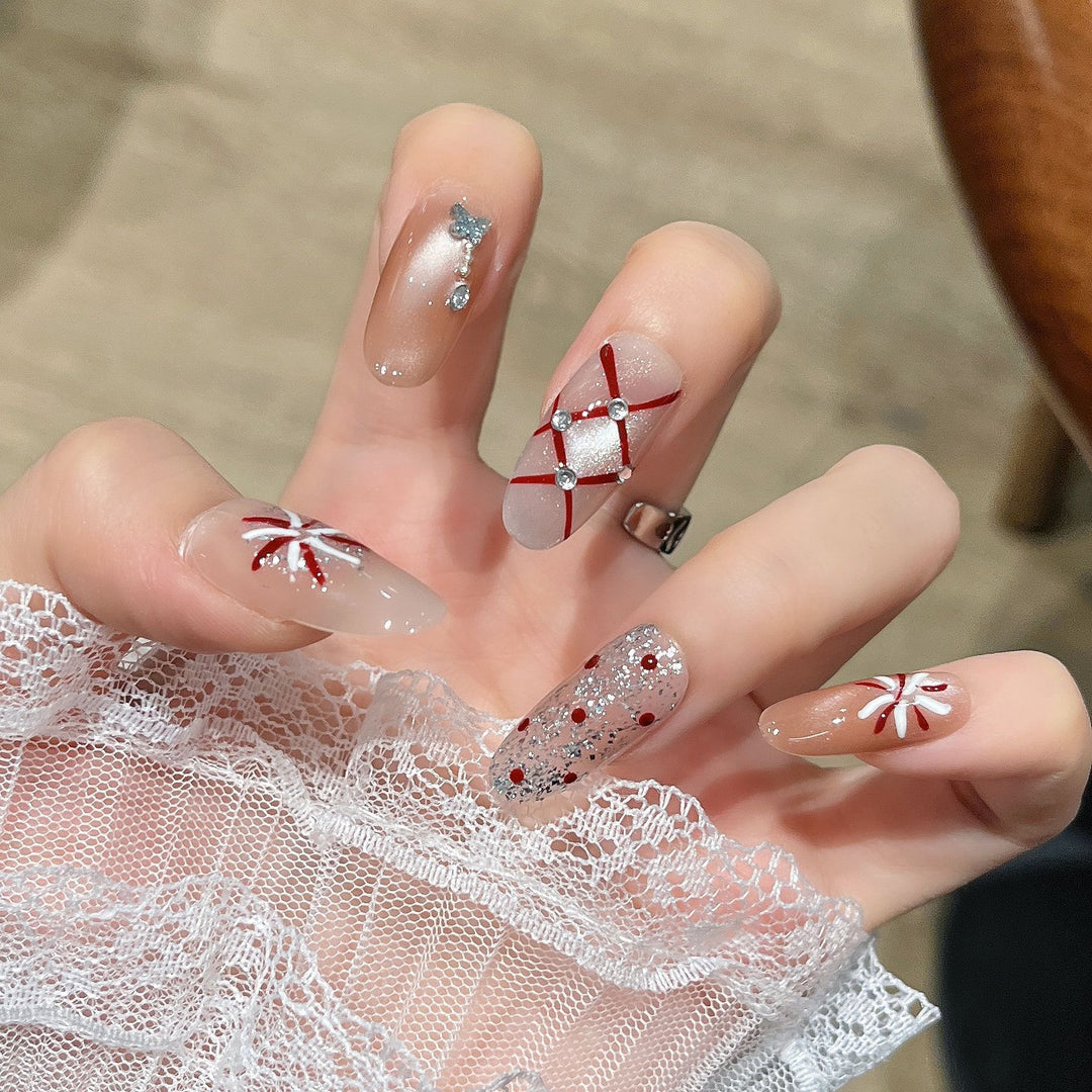Festive Decorative Press-On Nail Art Stornfield