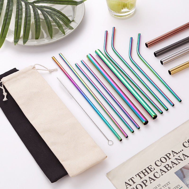Stainless Steel Straw Set with Cleaning Brushes Stornfield