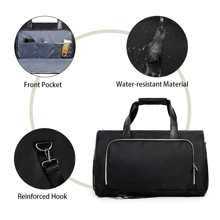 Elegant travel and sports bag with integrated suit compartment Stornfield