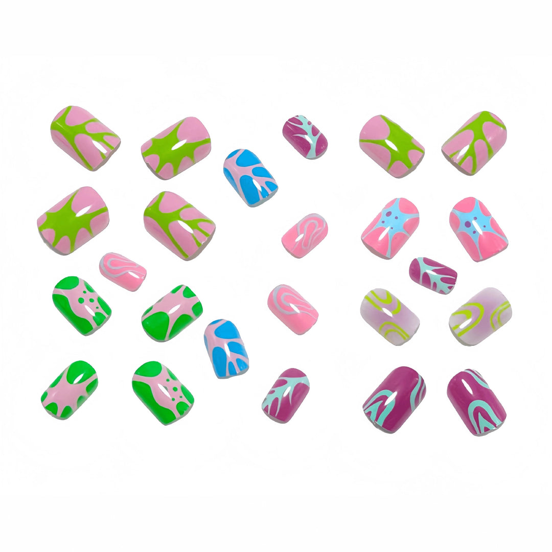 Artificial nails with creative color patterns Stornfield