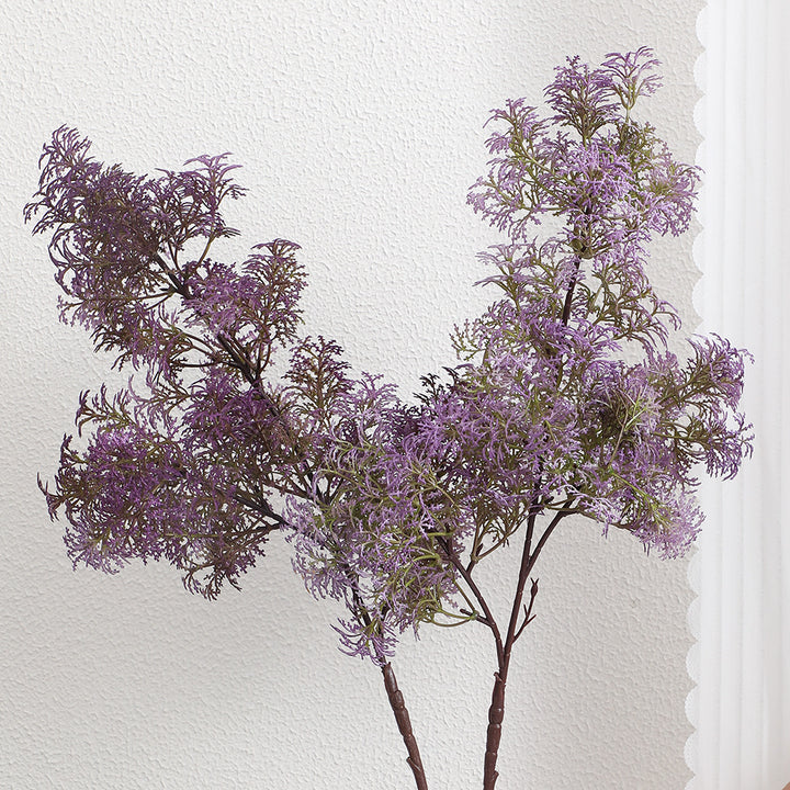 Artificial flower branch with delicate purple flowers