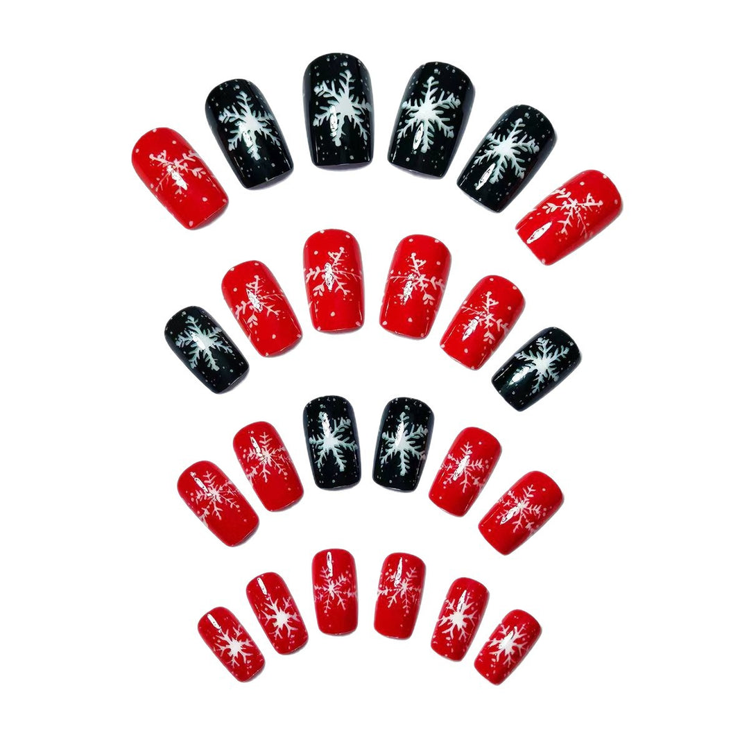 Artificial nails with winter snowflake design Stornfield