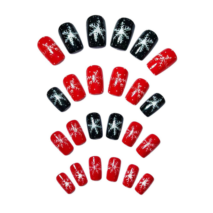 Artificial nails with winter snowflake design Stornfield