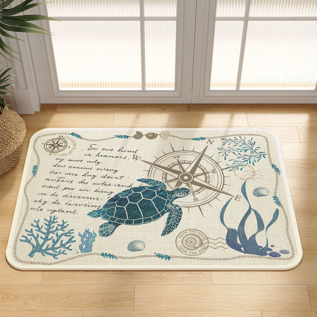 Nautical-Themed Kitchen Mat