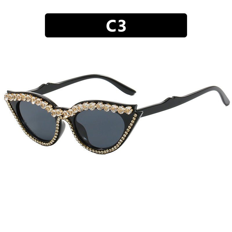 Women's Cat-Eye Sunglasses with Sparkling Rhinestones Stornfield