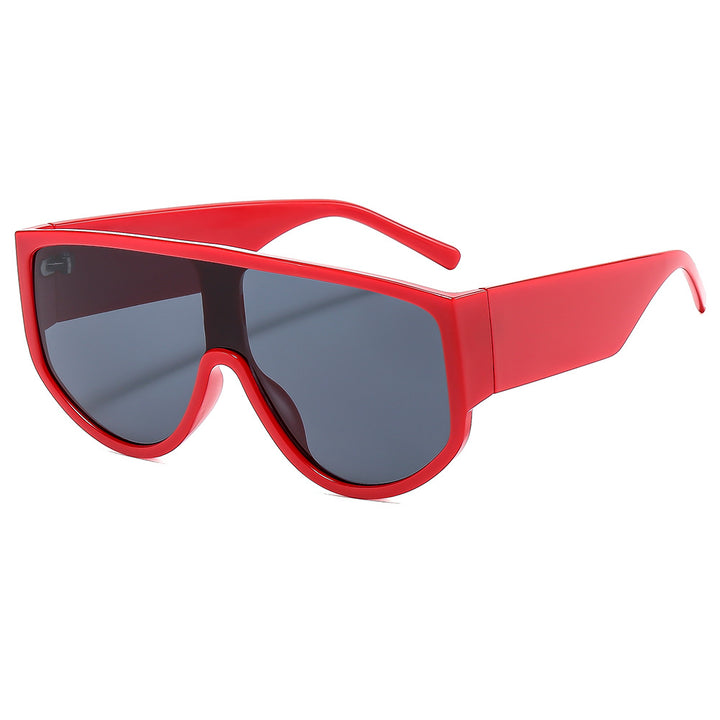 Women's fashion sunglasses with futuristic, transparent frame and large protection Stornfield