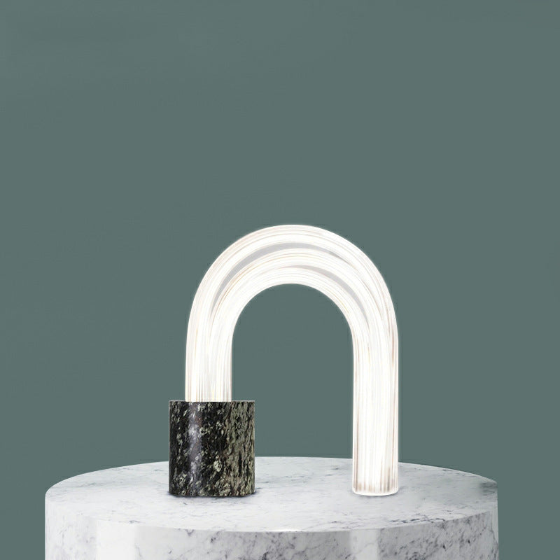 Modern Artistic Table Lamp with Arc Design
