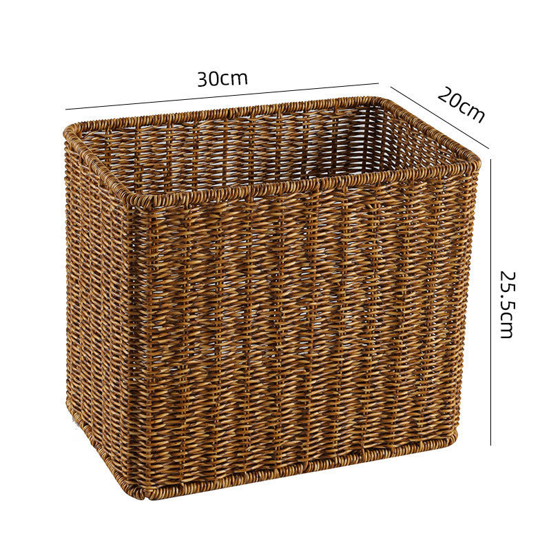 Handcrafted Rectangular Wicker Storage Bin Stornfield