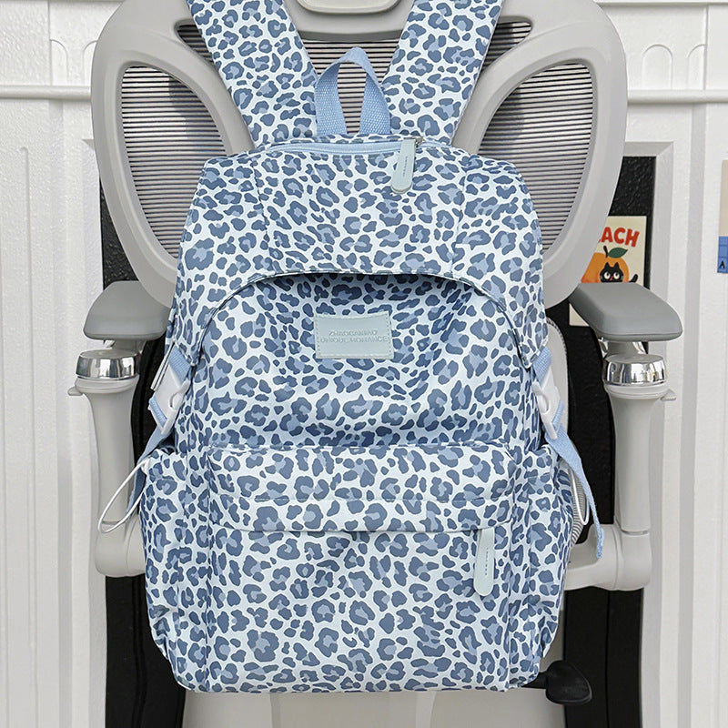 Playful Leopard Print School Backpack Stornfield