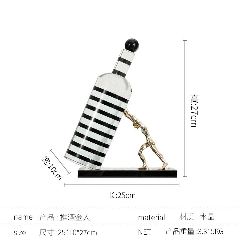 Decorative Bottle Holder Sculpture