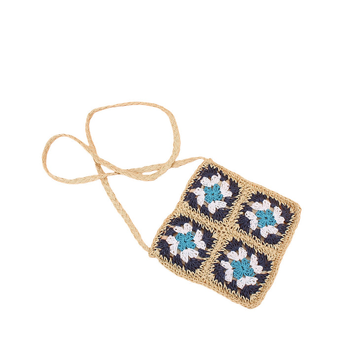Shoulder bag with hand-crocheted floral pattern Stornfield