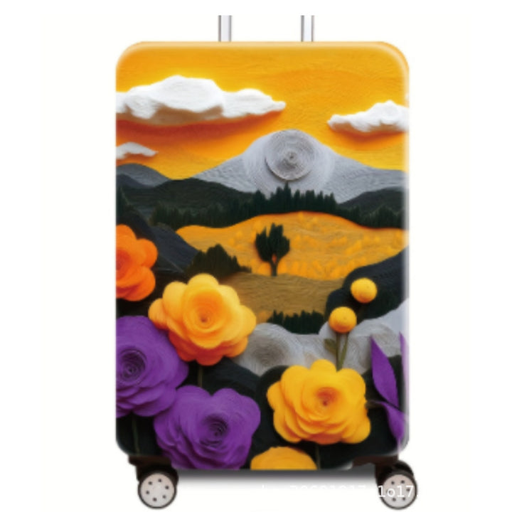 Women's hard shell suitcase with stylish landscape design Stornfield